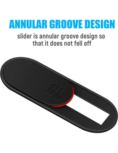 Cubierta de Cámara Deslizante HKDGYHON Negra - 3 Paquete