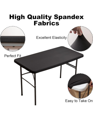 Mantel Ajustado Rectangular Viiamacki 61x122 cm Negro