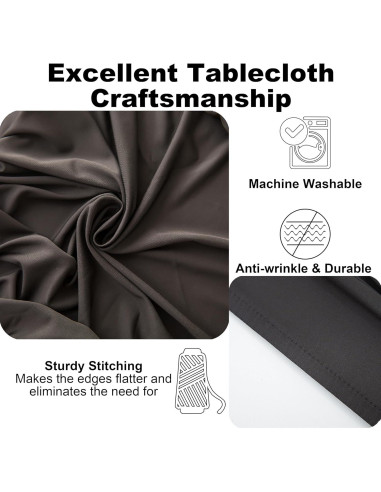 Mantel Ajustado Rectangular Viiamacki 61x122 cm Negro