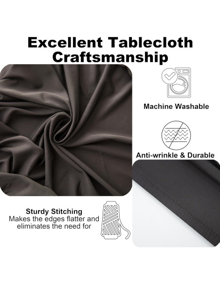 Mantel Ajustado Rectangular Viiamacki 61x122 cm Negro