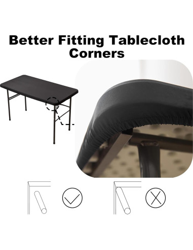 Mantel Ajustado Rectangular Viiamacki 61x122 cm Negro