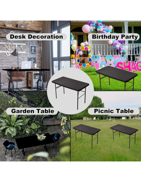 Mantel Ajustado Rectangular Viiamacki 61x122 cm Negro