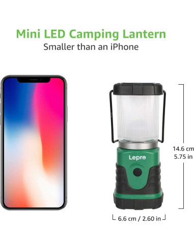 Linterna LED Lepro para Camping 350 Lúmenes IPX4