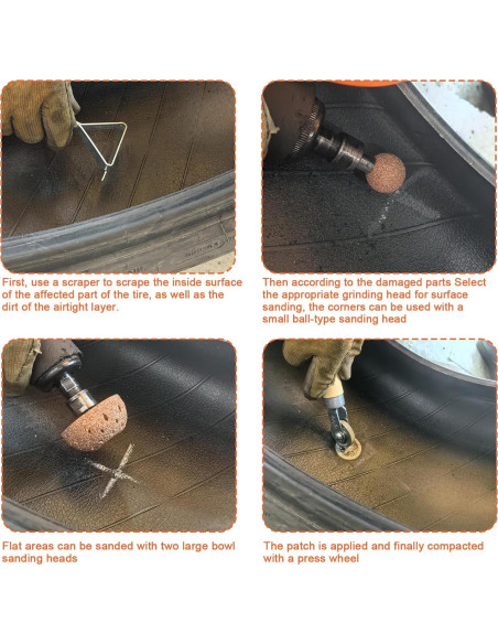 Kit de Herramientas de Reparación de Neumáticos Unicaravan 6 Piezas Kit de Herramientas de Reparación de Neumáticos Unicaravan 6 Piezas