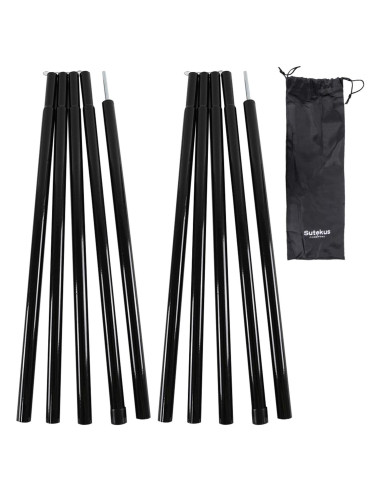 Poste de Carpa Ajustable Sutekus 2 Piezas 190.5 cm Acero