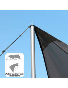 Poste de Carpa Ajustable Sutekus 2 Piezas 190.5 cm Acero 2