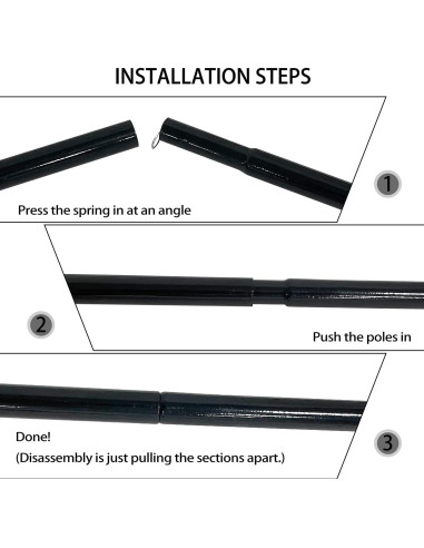 Poste de Carpa Ajustable Sutekus 2 Piezas 190.5 cm Acero