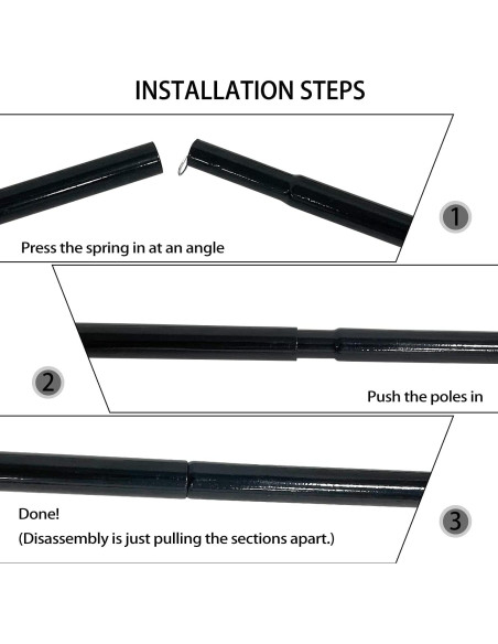 Poste de Carpa Ajustable Sutekus 2 Piezas 190.5 cm Acero