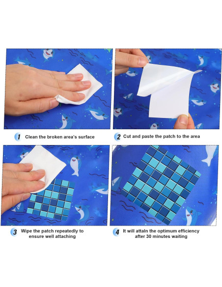 Kit de Parche de Reparación de Vinilo Syhood 71x102cm Azul Verde