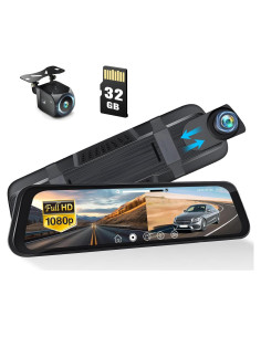 Cámara de Espejo 9.66" AMPrime 1080P Doble Cámara HD