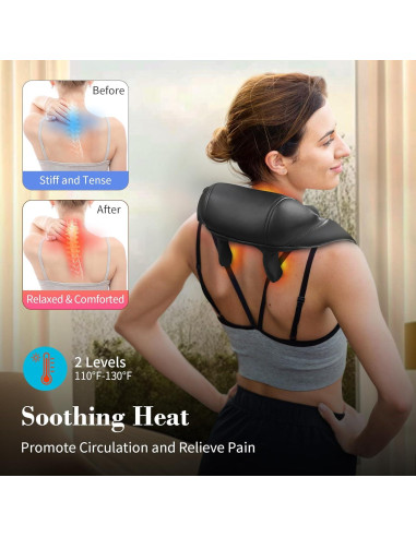 Masajeador de Cuello CuPiLo 4D Inalámbrico con Calor