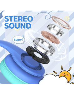 Auriculares JoySpark W5 para Niños con Cable 3.5mm - Azul 2