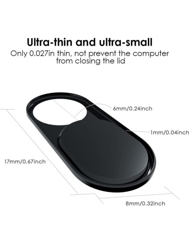 Cubierta de Privacidad para Webcam HKDGYHON - Metal Negro 3 Pzas