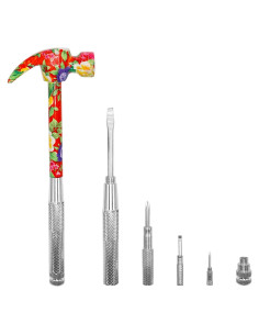 Martillo Floral Multifuncional YOUMI 6 en 1 Rojo Antideslizante