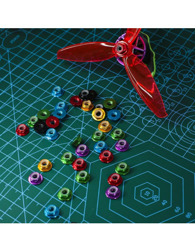 30 Tuercas M5 INTGAMX Autocierre con Brida Nylon Aluminio