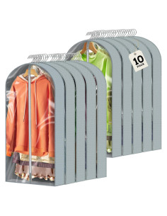 10 Bolsas de Ropa Colgantes AURUZA 101.6x10.16cm Transparente