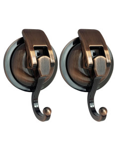 Ganchos de Ducha de Succión YSSILADI 2 Paquete Bronce Antiguo