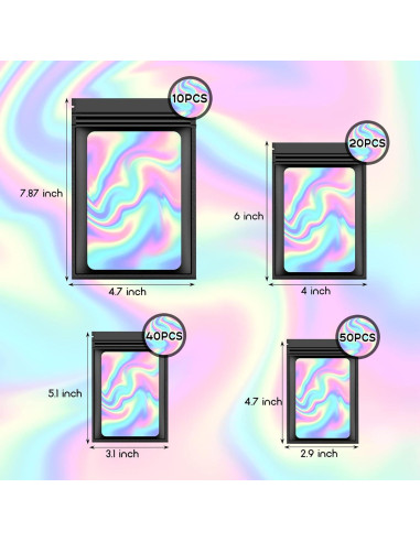 120 Bolsas Mylar Reutilizables AMCEMIC a Prueba de Olores