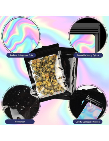 120 Bolsas Mylar Reutilizables AMCEMIC a Prueba de Olores