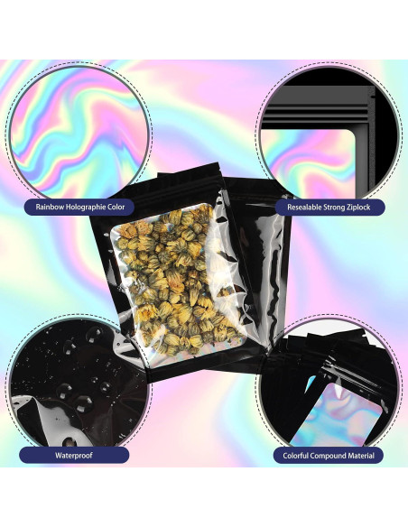 120 Bolsas Mylar Reutilizables AMCEMIC a Prueba de Olores