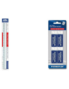 Escala Triangular de Ingenieros 30 cm + 4 Gomas STAEDTLER