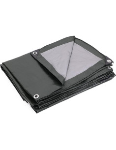 Lona de Protección Kotap 1.83 x 2.44 m Alta Resistencia Verde-Plata 2