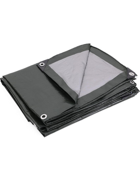 Lona de Protección Kotap 1.83 x 2.44 m Alta Resistencia Verde-Plata