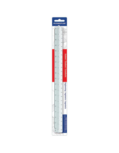 Escala Triangular de Ingenieros 30 cm + 4 Gomas STAEDTLER