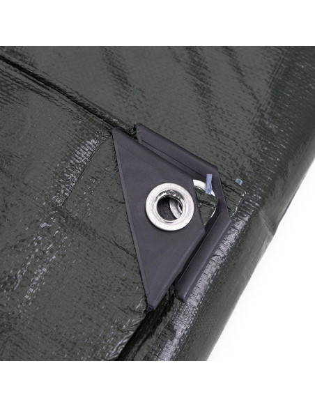 Lona de Protección Kotap 1.83 x 2.44 m Alta Resistencia Verde-Plata