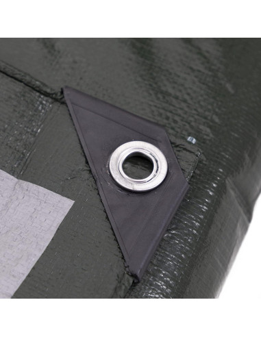 Lona de Protección Kotap 1.83 x 2.44 m Alta Resistencia Verde-Plata