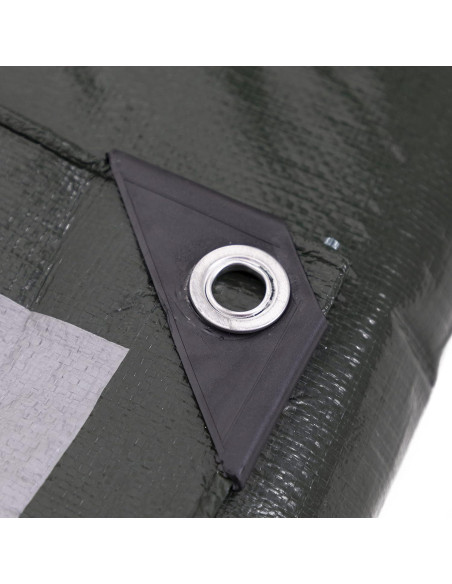 Lona de Protección Kotap 1.83 x 2.44 m Alta Resistencia Verde-Plata