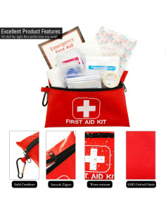 Kit de Primeros Auxilios VirKech 166 Piezas Portátil 2