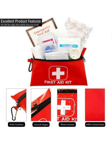 Kit de Primeros Auxilios VirKech 166 Piezas Portátil