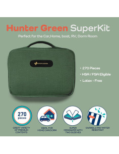 Kit de Primeros Auxilios Grande KeepGoing 270 Piezas Verde Cazador 2