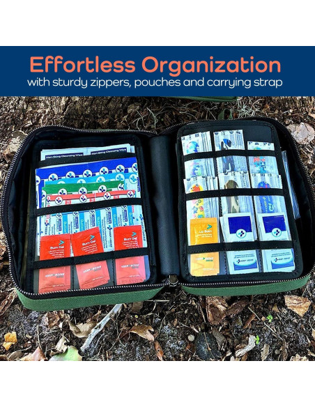 Kit de Primeros Auxilios Grande KeepGoing 270 Piezas Verde Cazador