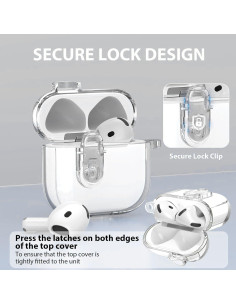 Funda transparente VOTILE para AirPods 4ta Gen 2024 con bloqueo 2