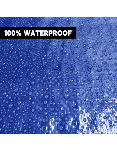 Lona Impermeable MVPNET 1.52x2.13m Azul 5mil UV Resistente
