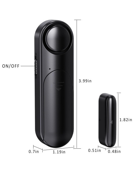 Alarma Inalámbrica de Puerta y Ventana Metak D130 - 120dB, Paquete de 2