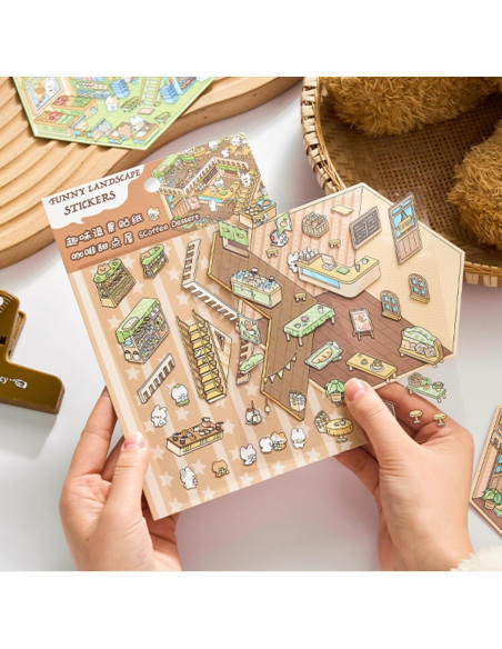 10 Juegos de Pegatinas 3D DIY LIFCIUSO - Escenas Creativas