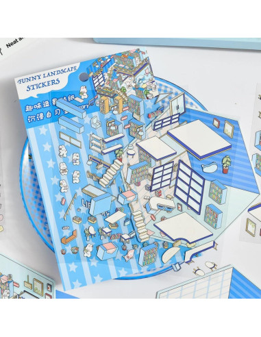 10 Juegos de Pegatinas 3D DIY LIFCIUSO - Escenas Creativas