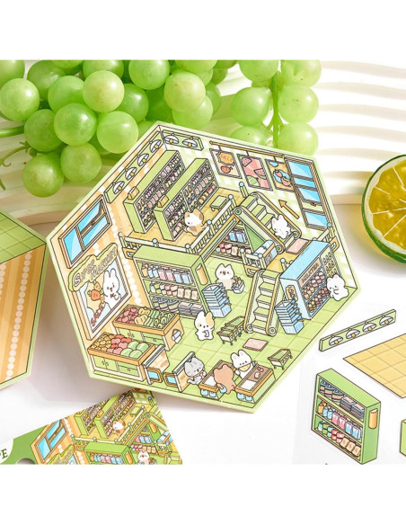 10 Juegos de Pegatinas 3D DIY LIFCIUSO - Escenas Creativas