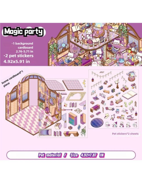 10 Juegos de Pegatinas 3D DIY LIFCIUSO - Escenas Creativas