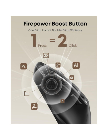 Ratón Ergonómico Recargable Ghajz 4800DPI Inalámbrico 3 en 1