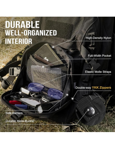 Bolsa Administrativa MOLLE OneTigris 19x12.7x5cm Nylon Negro