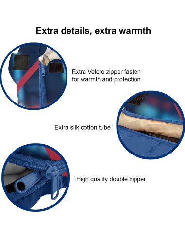 Saco de dormir momia KidzAdventure Gatito Meowtendo 1.85m