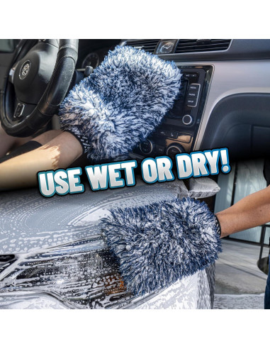 Mitón de Lavado Dually Chemical Guys - Microfibra Doble, 2 Piezas