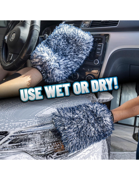 Mitón de Lavado Dually Chemical Guys - Microfibra Doble, 2 Piezas