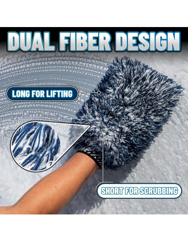 Mitón de Lavado Dually Chemical Guys - Microfibra Doble, 2 Piezas