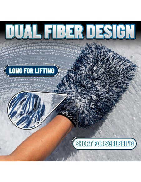 Mitón de Lavado Dually Chemical Guys - Microfibra Doble, 2 Piezas
