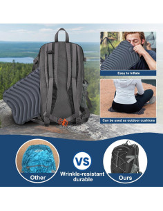 Mochila de Senderismo Plegable Sukeen 30L Impermeable Negra 2